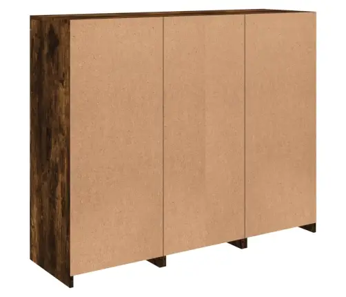 Šoninės Spintelės Su Led, 3Vnt., Dūminio Ąžuolo, Mediena