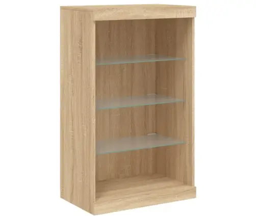 Kumodes Ar Led Apgaismojumu, 3 Gab., Ozolkoka Vidaxl