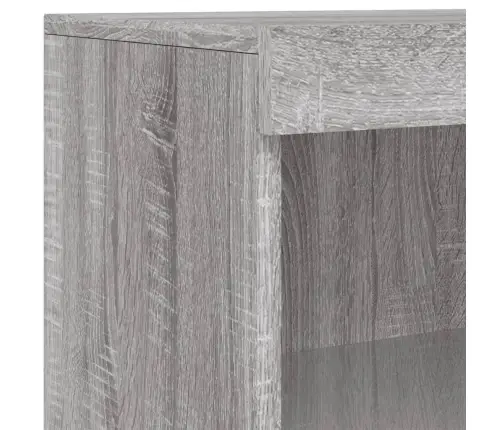 Šoninės Spintelės Su Led, 3Vnt., Pilkos Ąžuolo, Mediena Šoninės Spintelės Su Led, 3Vnt., Pilkos Ąžuolo, Mediena