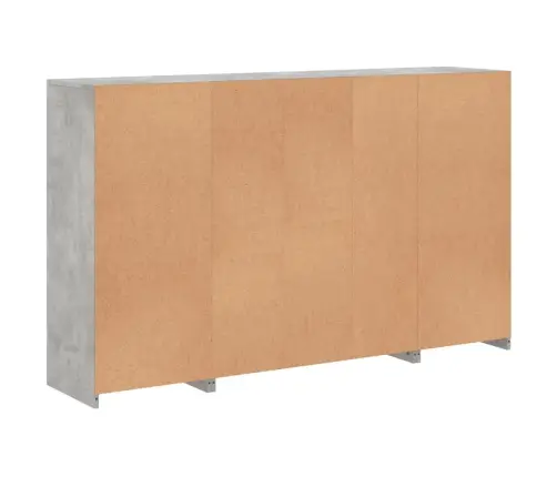 Kumodes Ar Led Apgaismojumu, 3 Gab., Betona Pelēks Vidaxl