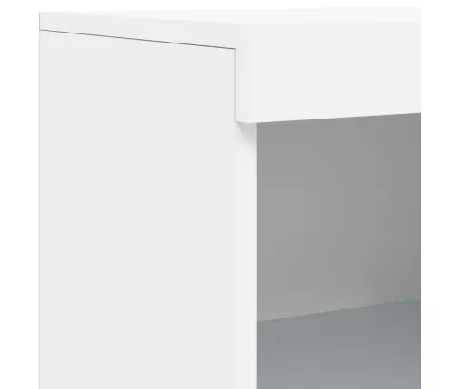 Kumode Ar Led Lampiņām, 162X37X100 Cm, Balta Vidaxl