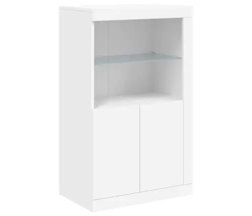 Kumode Ar Led Lampiņām, 162X37X100 Cm, Balta Vidaxl