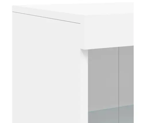 Kumode Ar Led Lampiņām, 162X37X100 Cm, Balta Vidaxl