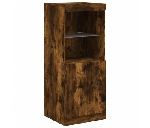 Šoninė Spintelė Su Led Lemputėmis, Dūminio Ąžuolo, 162X37X100Cm