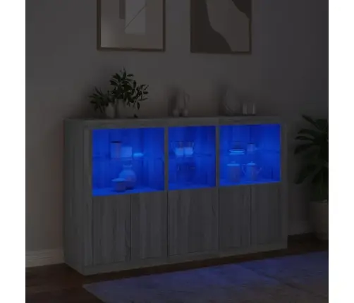 Puhvetkapp Led-Tuledega, Hall Sonoma Tamm, 162 X 37 X 100 Cm Puhvetkapp Led-Tuledega, Hall Sonoma Tamm, 162 X 37 X 100 Cm