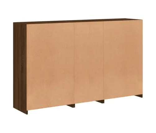 Kumode Ar Led Lampiņām, Brūna Koka Krāsa, 162X37X100 Cm Vidaxl