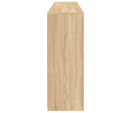 Kumode Ar Led Lampiņām, Ozolkoka Krāsa, 181,5X37X100 Cm Vidaxl