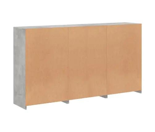 Šoninė Spintelė Su Led Lemputėmis, Betono Pilka, 181,5X37X100Cm