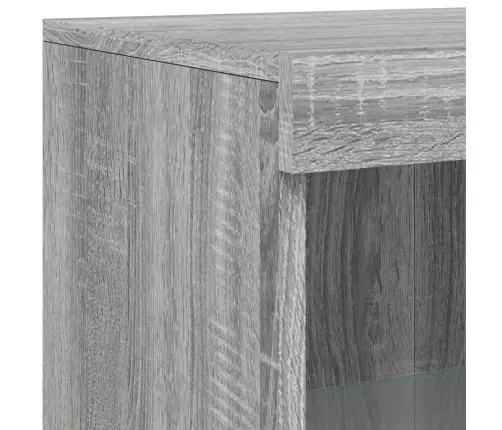 Kumode Ar Led Lampiņām, Pelēka Ozolkoka Krāsa, 181,5X37X100 Cm Vidaxl Kumode Ar Led Lampiņām, Pelēka Ozolkoka Krāsa, 181,5X37X100 Cm Vidaxl