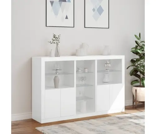 Kumode Ar Led Lampiņām, 162X37X100 Cm, Balta Vidaxl Kumode Ar Led Lampiņām, 162X37X100 Cm, Balta Vidaxl