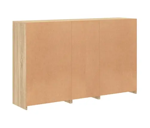 Kumode Ar Led Lampiņām, Ozolkoka Krāsa, 162X37X100 Cm Vidaxl