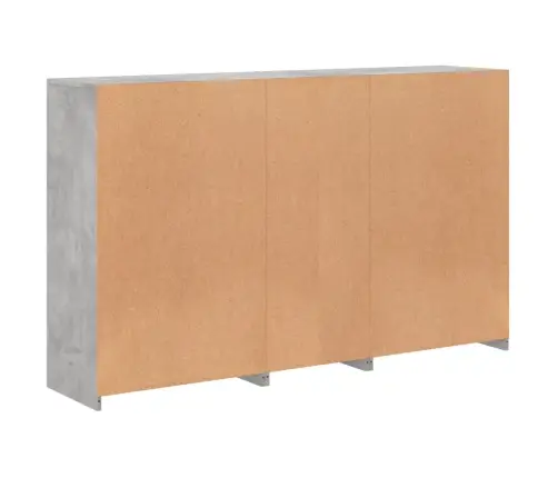 Kumode Ar Led Lampiņām, Betona Pelēka, 162X37X100 Cm Vidaxl