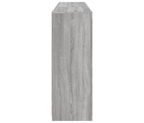 Kumode Ar Led Lampiņām, Pelēka Ozolkoka Krāsa, 162X37X100 Cm Vidaxl