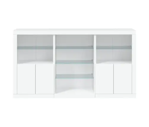 Kumode Ar Led Lampiņām, Balta, 181,5X37X100 Cm Vidaxl