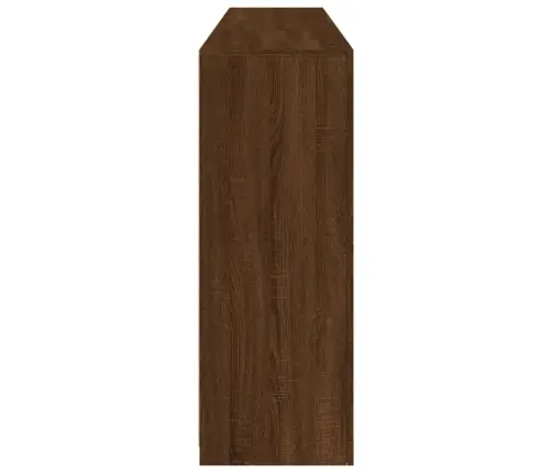 Kumode Ar Led Lampiņām, Brūna Koka Krāsa, 181,5X37X100 Cm Vidaxl