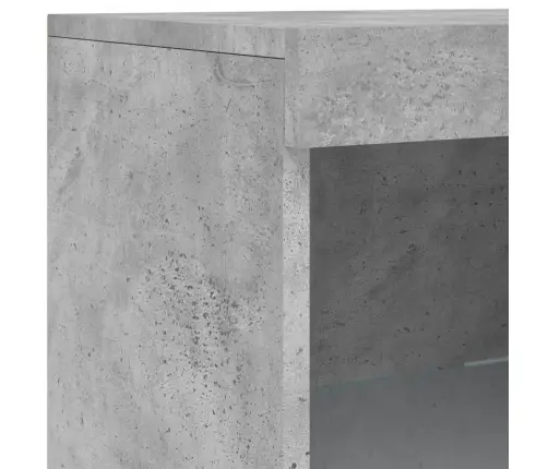 Kumode Ar Led Lampiņām, Betona Pelēka, 202X37X100 Cm Vidaxl