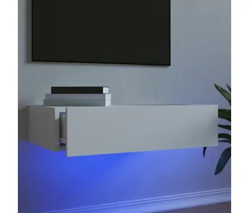 Televizoriaus Spintelė Su Led Lemputėmis, Balta, 60X35X15,5Cm Televizoriaus Spintelė Su Led Lemputėmis, Balta, 60X35X15,5Cm