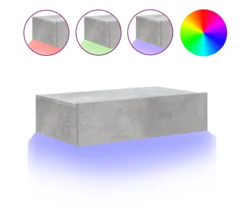 Telerialus Led-Tuledega, Betoonhall, 60 X 35 X 15,5 Cm