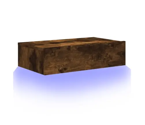 Tv Skapītis Ar Led Apgaismojumu, Ozolkoka Krāsa, 60X35X15,5 Cm Vidaxl
