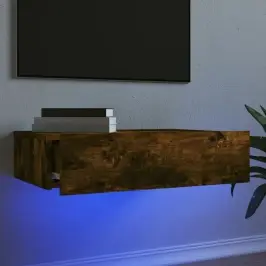 Tv Skapītis Ar Led Apgaismojumu, Ozolkoka Krāsa, 60X35X15,5 Cm Vidaxl