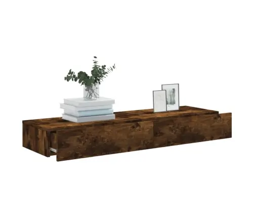 Tv Plaukti Ar Led Lampiņām, 2Gab., 60X35X15,5Cm, Ozolkoka Krāsa Vidaxl