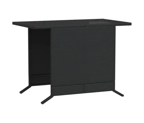 Bistro Komplektas Su Pagalvėlėmis, 3 Dalių, Juodas, Poliratanas