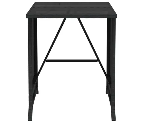 Bistro Komplektas Su Pagalvėlėmis, 3 Dalių, Juodas, Poliratanas