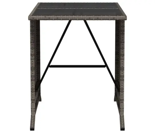 Bistro Komplektas Su Pagalvėlėmis, 3 Dalių, Pilkas, Poliratanas