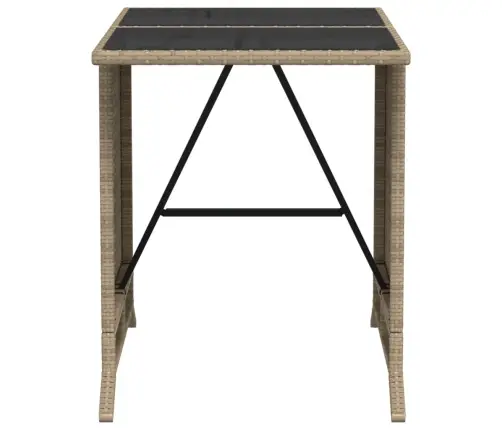 Bistro Komplektas Su Pagalvėlėmis, 3 Dalių, Smėlio, Poliratanas