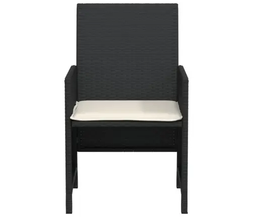 3-Osaline Bistrookomplekt Patjadega, Must, Polürotang