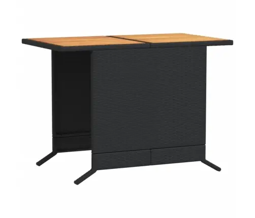 3-Osaline Bistrookomplekt Patjadega, Must, Polürotang