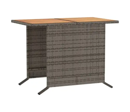 3-Daļīgs Bistro Mēbeļu Komplekts, Matrači,Pelēka Pe Rotangpalma Vidaxl