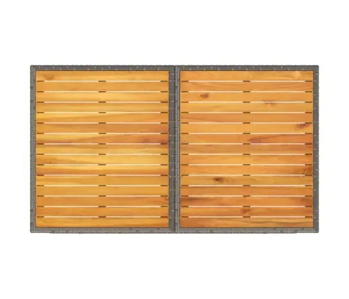 3-Daļīgs Bistro Mēbeļu Komplekts, Matrači,Pelēka Pe Rotangpalma Vidaxl