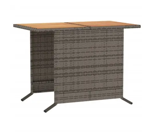 3-Daļīgs Bistro Mēbeļu Komplekts, Matrači,Pelēka Pe Rotangpalma Vidaxl