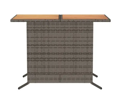 3-Daļīgs Bistro Mēbeļu Komplekts, Matrači,Pelēka Pe Rotangpalma Vidaxl