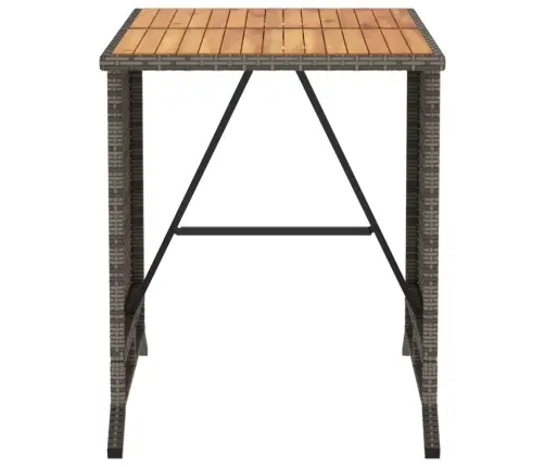 3-Daļīgs Bistro Mēbeļu Komplekts, Matrači,Pelēka Pe Rotangpalma Vidaxl