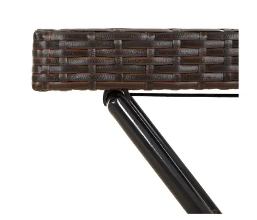 Sulankstomas Padėklas-Stalas, Rudas, 65X40X75cm Poliratanas