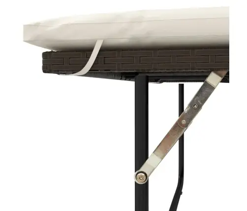 Divvietīgs Dārza Dīvāns Ar Matračiem, Brūna Pe Rotangpalma Vidaxl