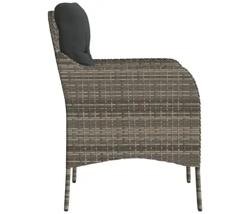 Sodo Kėdės Su Pagalvėlėmis, 2Vnt., Pilkos, Poliratanas Sodo Kėdės Su Pagalvėlėmis, 2Vnt., Pilkos, Poliratanas