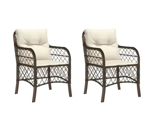 Dārza Krēsli, 2 Gab., Ar Matračiem, Pe Rotangpalma, Brūni Vidaxl Dārza Krēsli, 2 Gab., Ar Matračiem, Pe Rotangpalma, Brūni Vidaxl