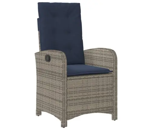 Atgāžami Dārza Krēsli, 2 Gab., Matrači, Pelēka Pe Rotangpalma Vidaxl