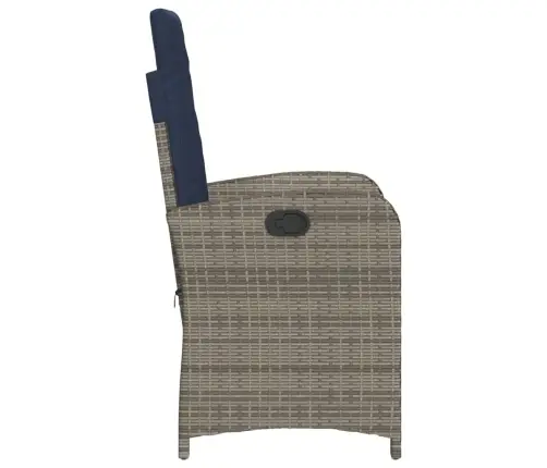 Atgāžami Dārza Krēsli, 2 Gab., Matrači, Pelēka Pe Rotangpalma Vidaxl