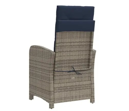 Atgāžami Dārza Krēsli, 2 Gab., Matrači, Pelēka Pe Rotangpalma Vidaxl