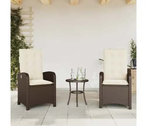 3-Osaline Aia Bistrookomplekt Patjadega, Pruun, Polürotang