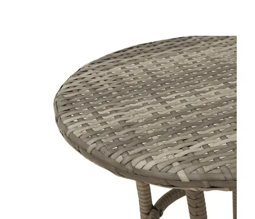 Bistro Komplektas Su Pagalvėlėmis, 3 Dalių, Pilkas, Poliratanas