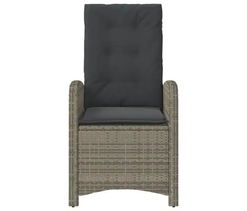 Bistro Komplektas Su Pagalvėlėmis, 3 Dalių, Pilkas, Poliratanas