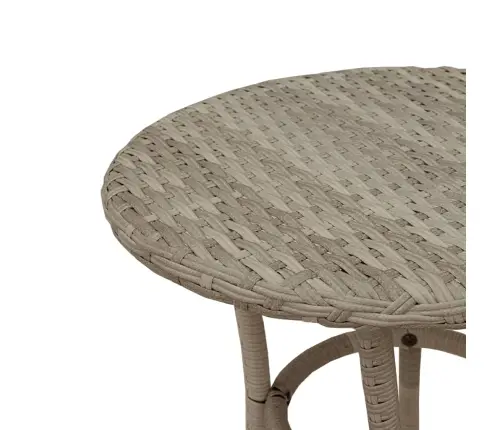 3-Daļīgs Bistro Mēbeļu Komplekts, Matrači,Pelēka Pe Rotangpalma Vidaxl