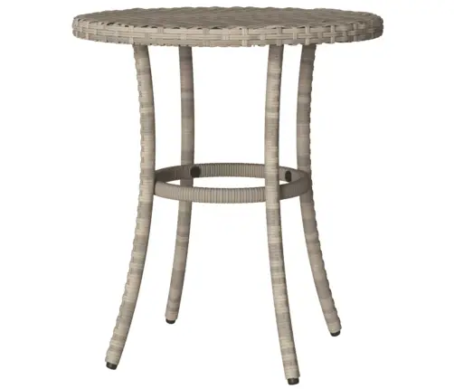 3-Daļīgs Bistro Mēbeļu Komplekts, Matrači,Pelēka Pe Rotangpalma Vidaxl