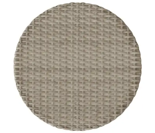 3-Daļīgs Bistro Mēbeļu Komplekts, Matrači,Pelēka Pe Rotangpalma Vidaxl