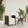 Atgāžams Dārza Krēsls Ar Kāju Balstu, Brūna Pe Rotangpalma Vidaxl
